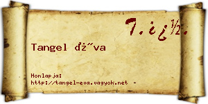 Tangel Éva névjegykártya